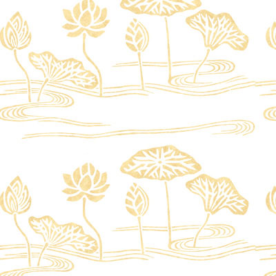 M-153 蓮［腰柄］ 商品｜伝統のふすま紙 京からかみ｜株式会社丸二